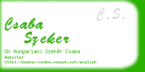 csaba szeker business card