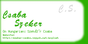 csaba szeker business card